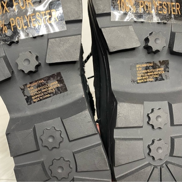 New! BP Summit Faux Fur Black Chunky Boot 8.5 - Picture 12 of 15